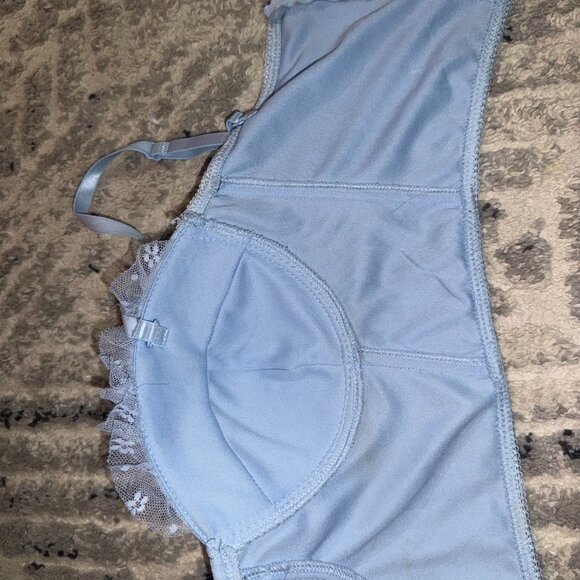 Say What Light Blue Pastel Lace Corset Crop Top Women Size Small - Picture 4 of 11